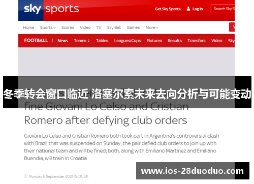 冬季转会窗口临近 洛塞尔索未来去向分析与可能变动