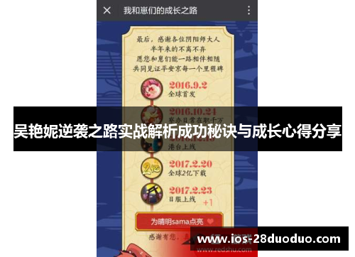 吴艳妮逆袭之路实战解析成功秘诀与成长心得分享