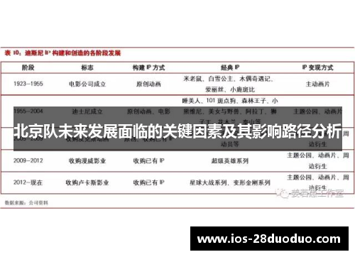 北京队未来发展面临的关键因素及其影响路径分析
